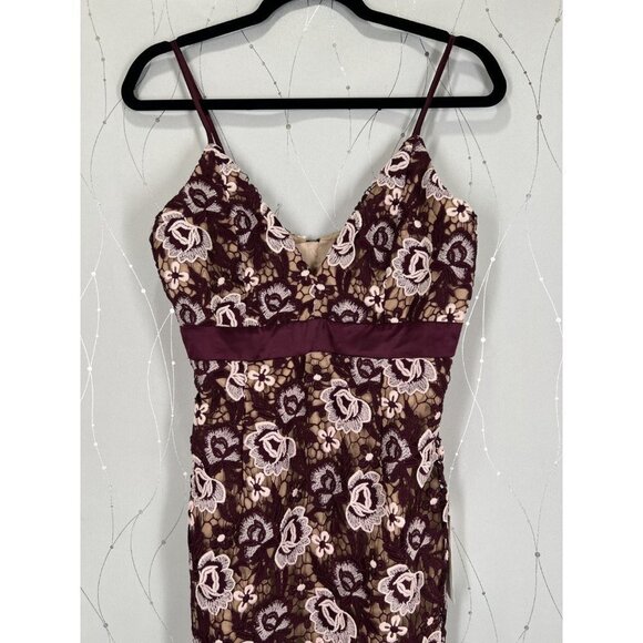 NWT Bardot Purple Dalia Lace Asymmetrical Midi Dress $119 - Picture 8 of 16